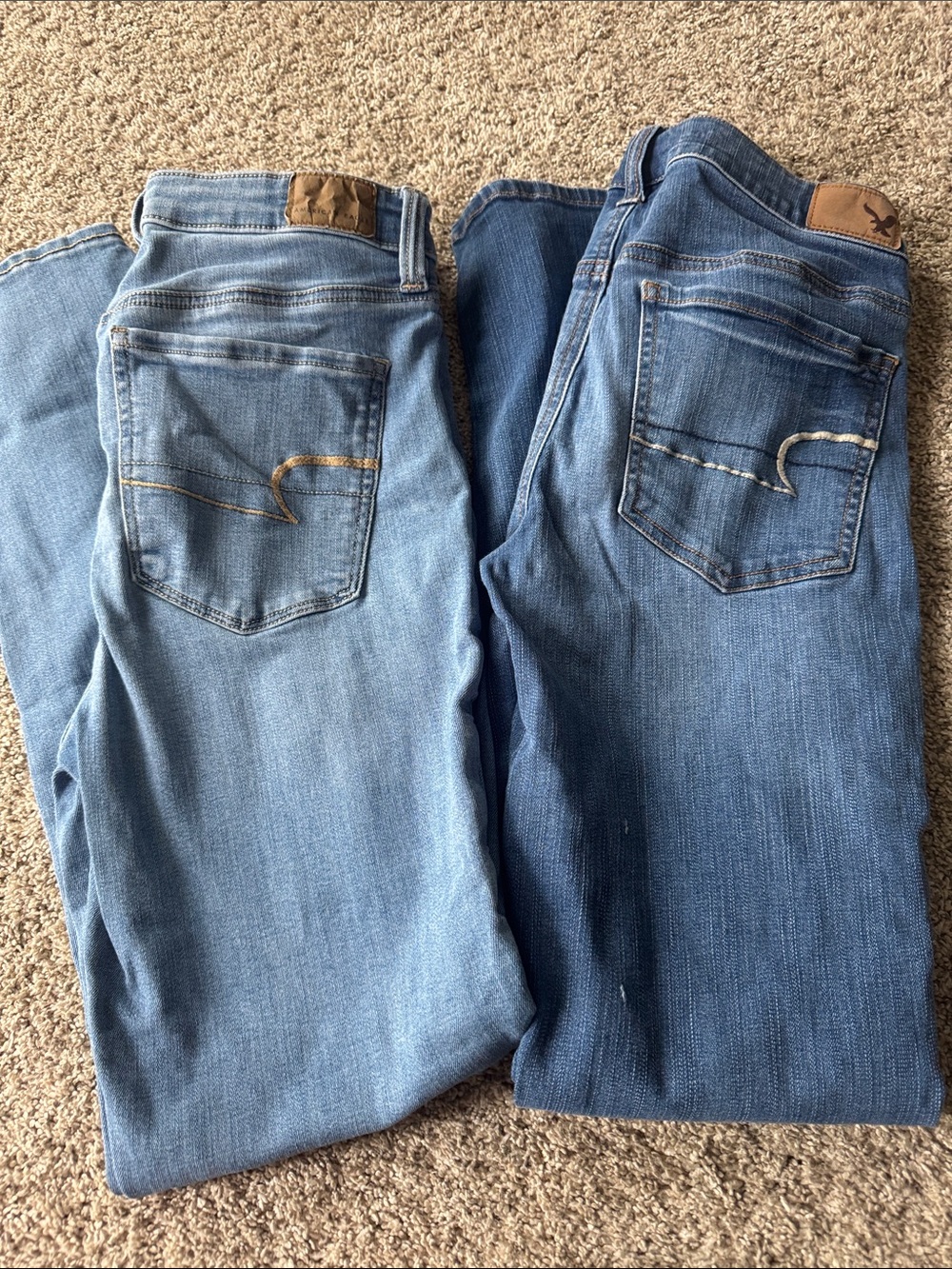 American Eagle Outfitters Light Blue & Dark Blue Women's Jeans - Pair